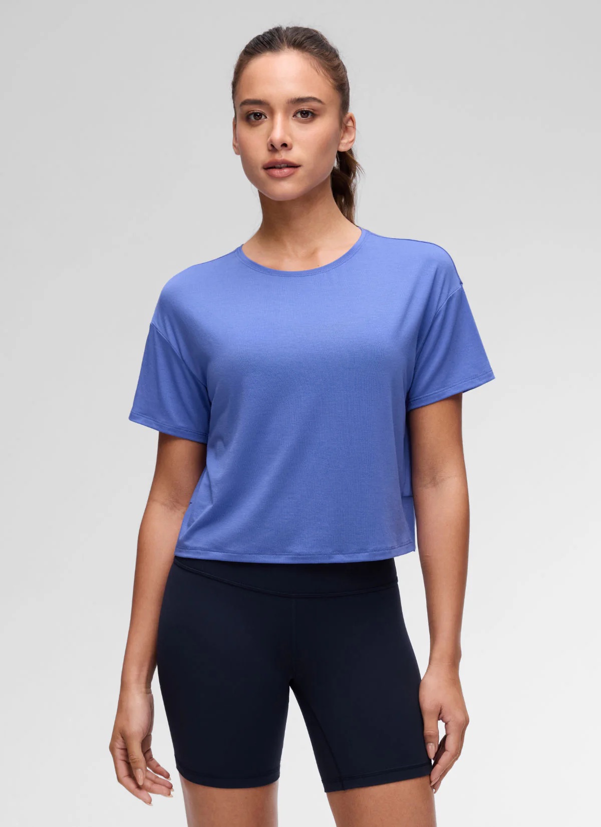 Open Back Cropped Short Sleeve